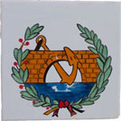 azulejo que se encuentra en la bajada de la Cala del aspero
