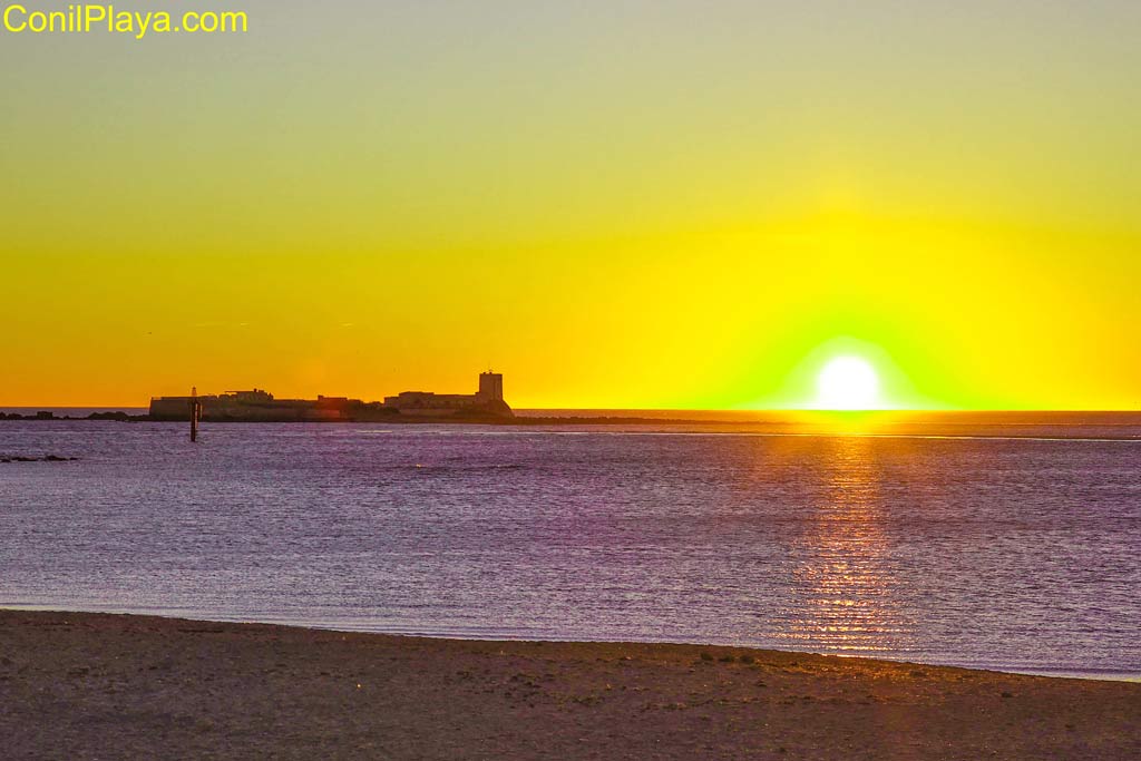 Atardecer en Sancti Petri.