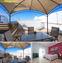 Apartamento en Conil con terraza y porche