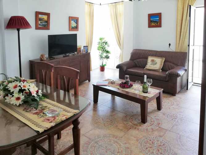 foto del salón del apartamento en Conil en alquiler