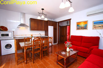 salon comedor y cocina