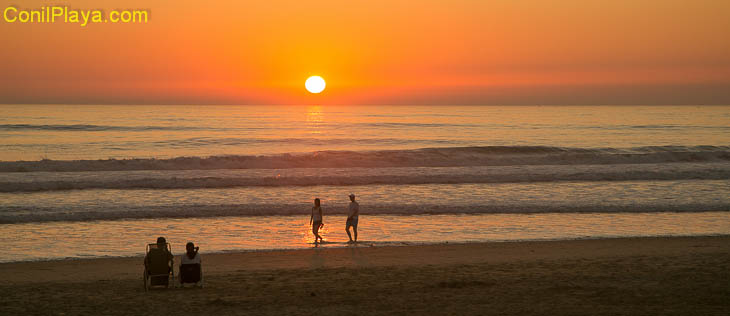 Playa de Conil, puesta de sol