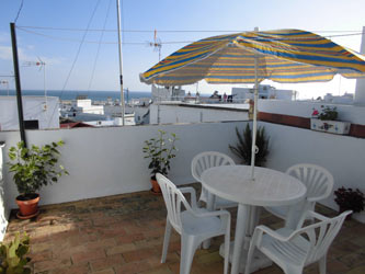 terraza del apartamento en Conil en alquiler