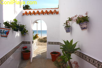 Patio de la casa en Conil muy cerca de la playa