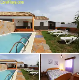 Se encuentra en El Colorao (El Colorado) Conil. Dos dormitorios, muy tranquila.