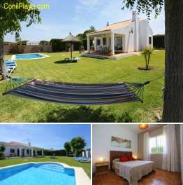 Alquiler chalet con piscina privada en el pinar de El Mayorazgo de Conil