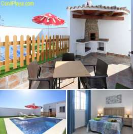 chalet en conil con barbacoa en zona tranquila