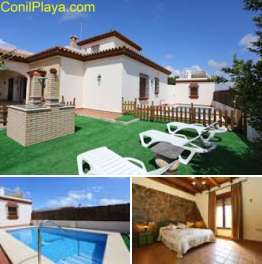 Casa con piscina de un dormitorio en Conil