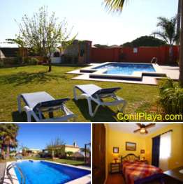 Alquiler de casa rural en Conil, con piscina y junto a urbanización Roche.