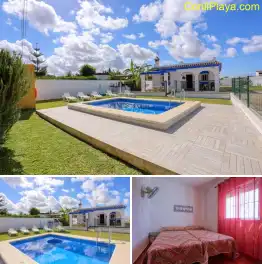 Se encuentra junto al pinar de Roche, y a 5 minutos de la playa del Puerco y la Barrosa