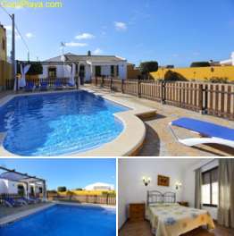 Chalet con piscina privada en Conil