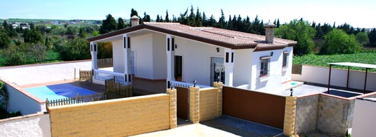 Vista de la villa en Conil