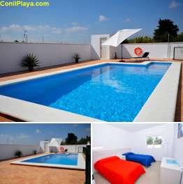 Ver fotos del chalet con piscina en Conil.