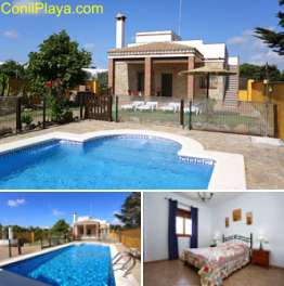 Chalet con piscina en Conil, en zona tranquila.