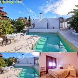 Alquiler de chalet con piscina en las afueras de Conil, cerca de la playa.