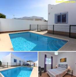 Chalet con piscina privada en Conil, cerca de las Calas de Conil.