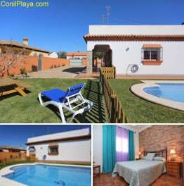 Chalet con jardin en las afueras de Conil.