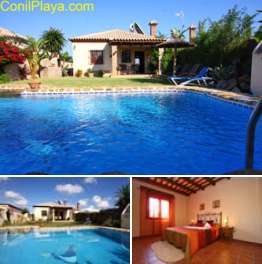 alquiler chalet con piscina cerca de Conil.