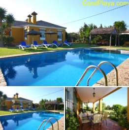 alquiler chalet con piscina cerca de Conil.