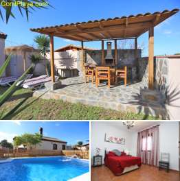 Alquiler chalet con piscina en Conil, en Roche Viejo.