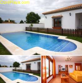 Alquiler chalet con piscina privada en Conil