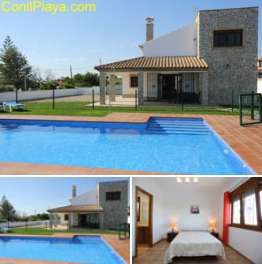 chalet con piscina privada en Conil alquilado por particulares