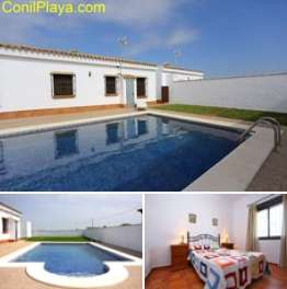 Chalet con piscina en Conil