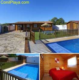 Chalet con piscina cerca de Conil