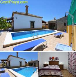 chalet en Conil con piscina