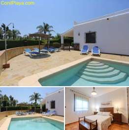 Chalet con piscina en Conil de 2 y 3 dormitorios