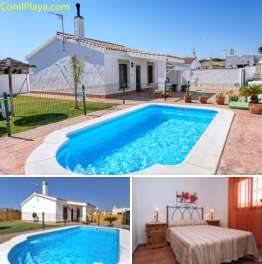 chalet en Conil con piscina