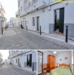 Estudio muy cerca de la playa de Conil con terraza con patio privado