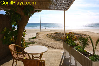 Terraza en la playa