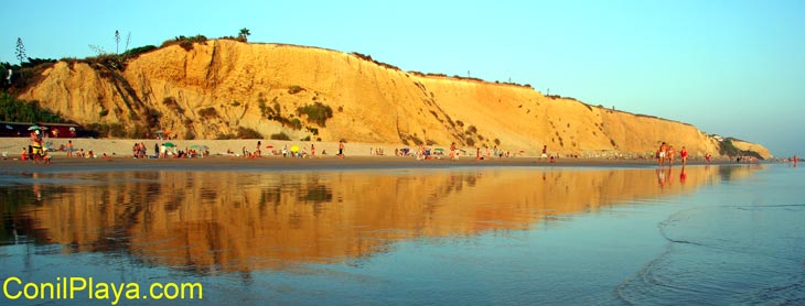 Playa de Conil, la Fuente del Gallo, foto de los acantilados.