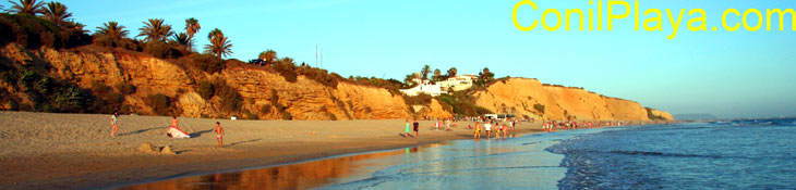 Playa de la Fuente del Gallo a finales de Julio de 2008.