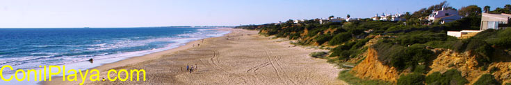 Playa de la Barrosa en Chiclana de la Frontera, provincia de Cádiz, Andalucia.