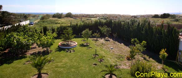 Vistas al mar desde la azotea del chalet en El Palmar de Vejer.