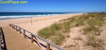 Playa de El Palmar, a la altura donde se encuentra la casa.