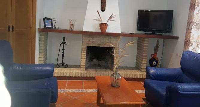 Salón con chimenea