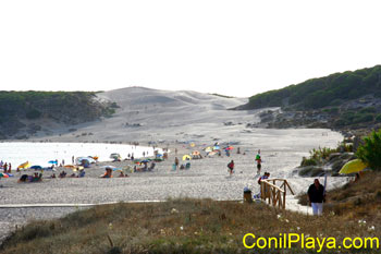 Dunas de la playa de Bolonia.