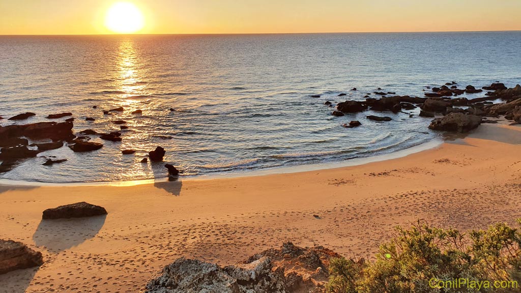 Atardecer en la cala del pato, diciembre 2020.