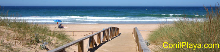 La playa de El Palmar de Vejer y Conil.