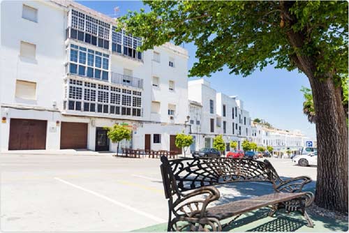 fachada de la casa en Vejer.